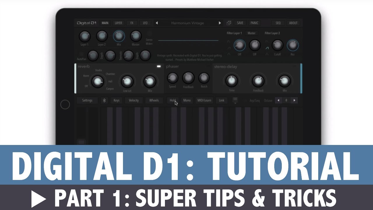 AudioKit Digital D1 Tutorial - Part 1 - Main Panel, FAQ, Tips & Tricks!