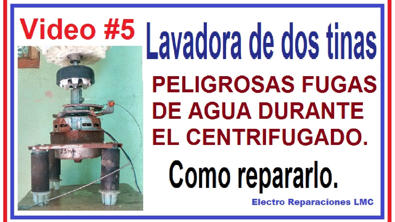 Lavadora bota agua por la tina del centrifugado.  CUIDADO...!!!