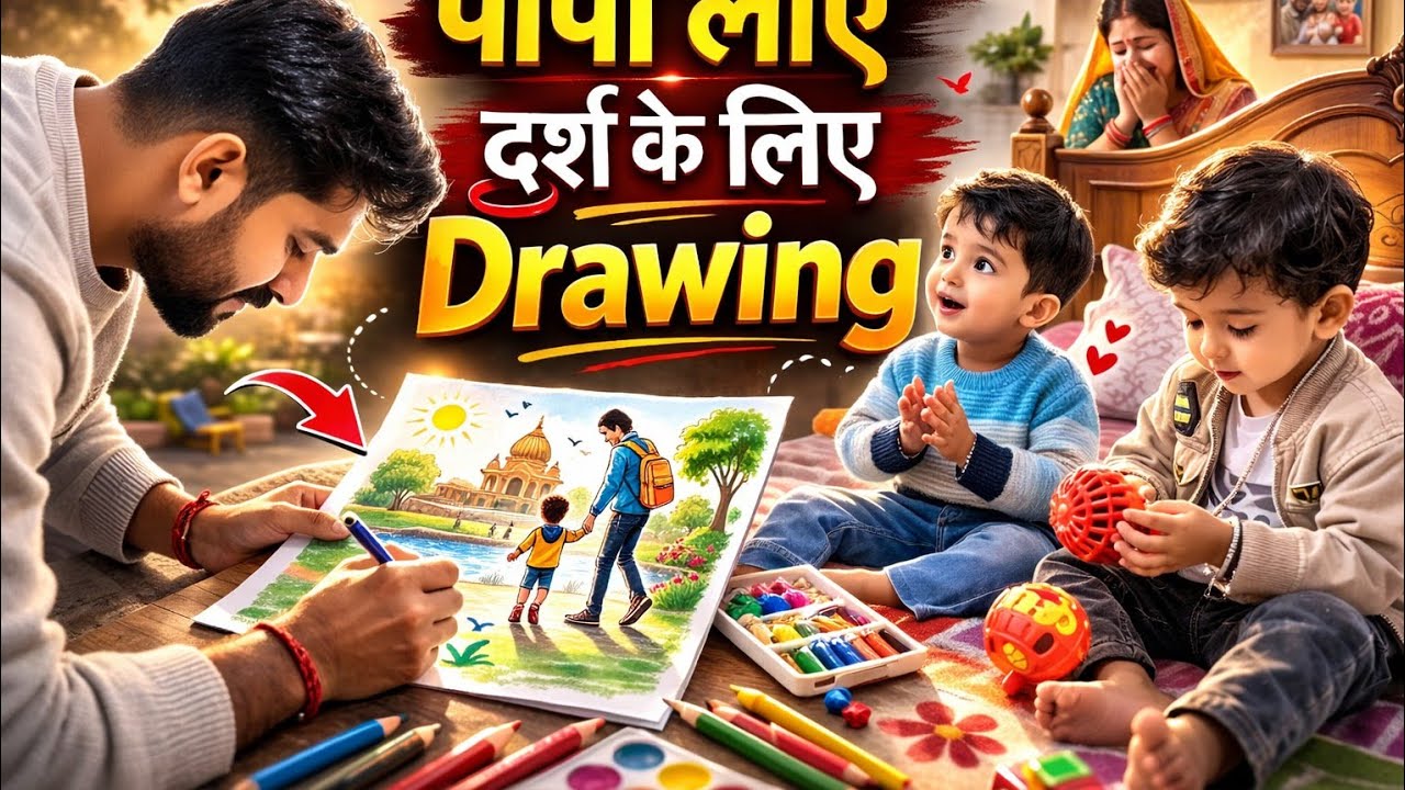 मम्मी को लगी chot l और पापा मेरे लिए Drawing लेकर आए l