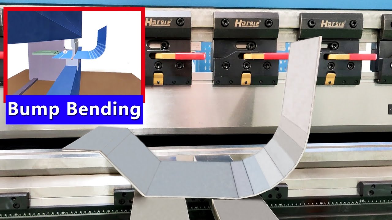 HARSLE Press brake Bump Bending process, how to make large radius pumping on DA-66T Touch controller
