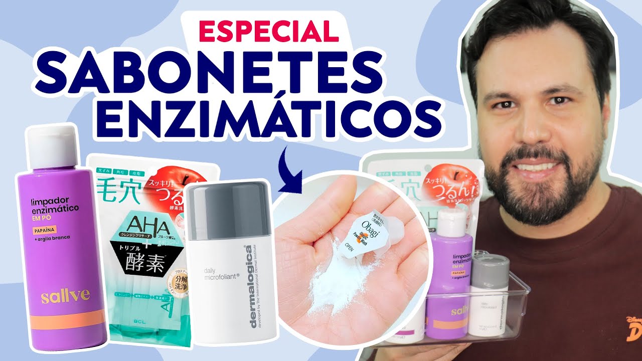 SABONETES ENZIMÁTICOS EM PÓ Limpador Sallve Esfoliante Dermalogica AHA Powder Kanebo Limpeza Facial