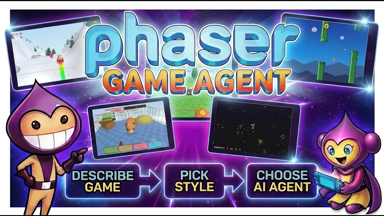 🤖 Introducing Phaser Game Agent | Describe a Game ➡️ Get a Game (Code, Art & Sound Included) 👾