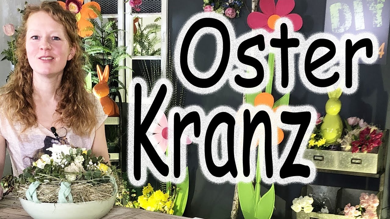 DIY Osterkranz f&uuml;r den Tisch | Osterdeko Fr&uuml;hlingsdeko | Osternest | florale Tischdeko | Floristik24