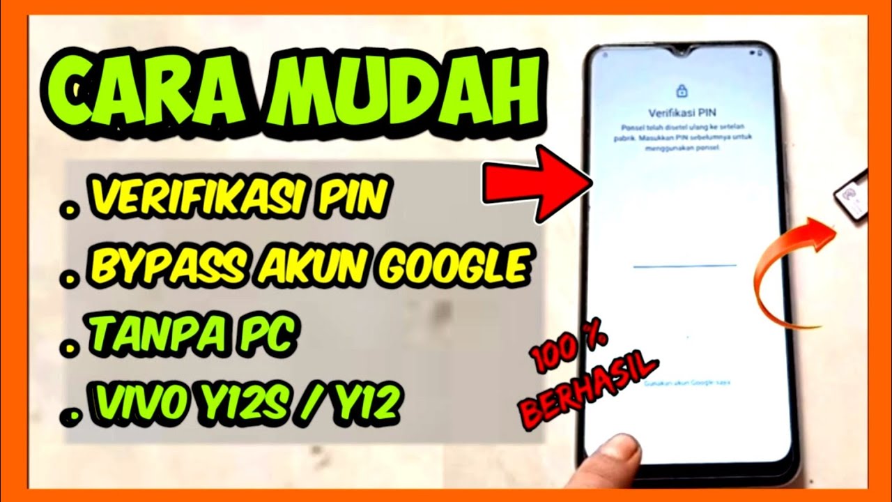 Cara Melewati Verifikasi Pin Vivo Y12 / Y12s