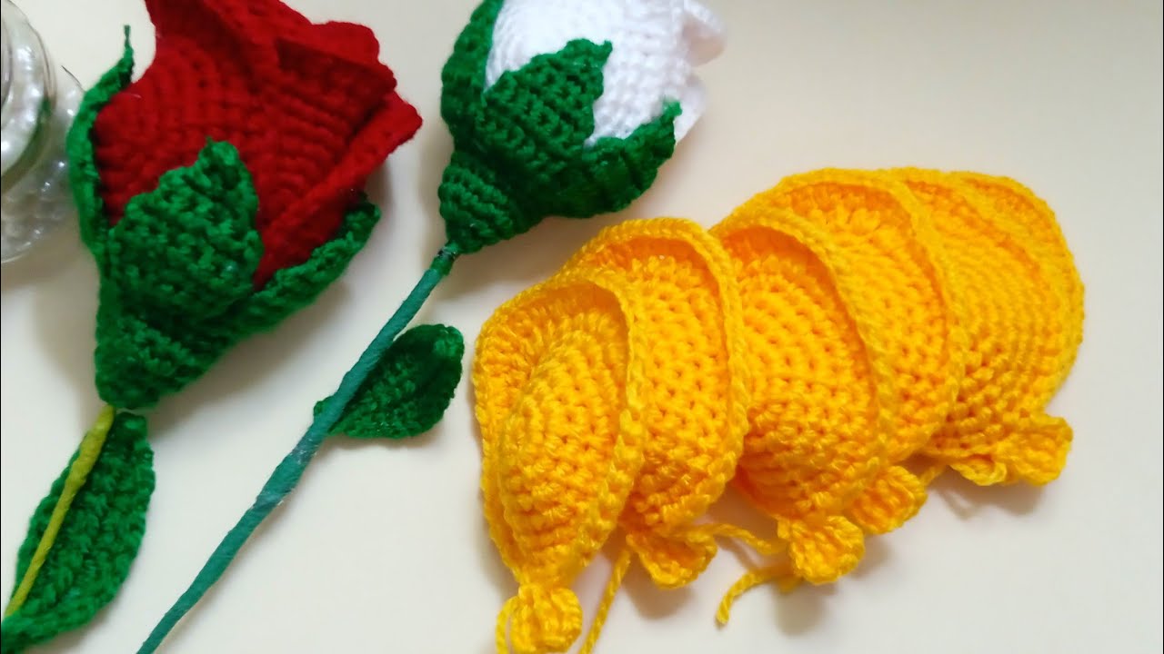🔴 Pétalos de Rosas Tejidos a Crochet Paso a Paso para Principiantes ‼️ TEJIENDO CON HILDA ROSA 🔔