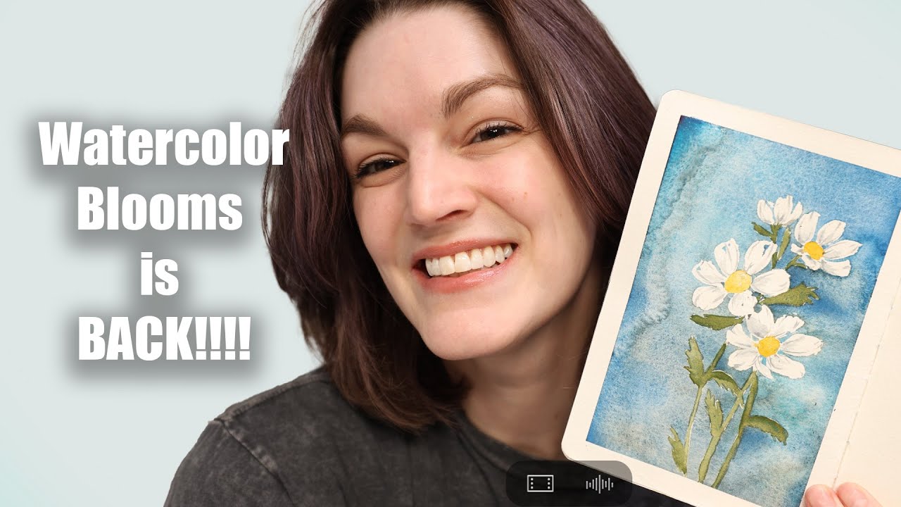 Мы вернулись, Watercolor Blooms!! Наша первая акварельная цветочная композиция 2026 года!