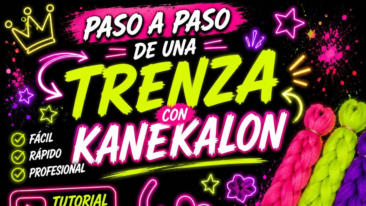 Paso a paso de una trenzas con kanekalon...Aprende y emprende con mucha práctica 👌✨️#cursos #clases 