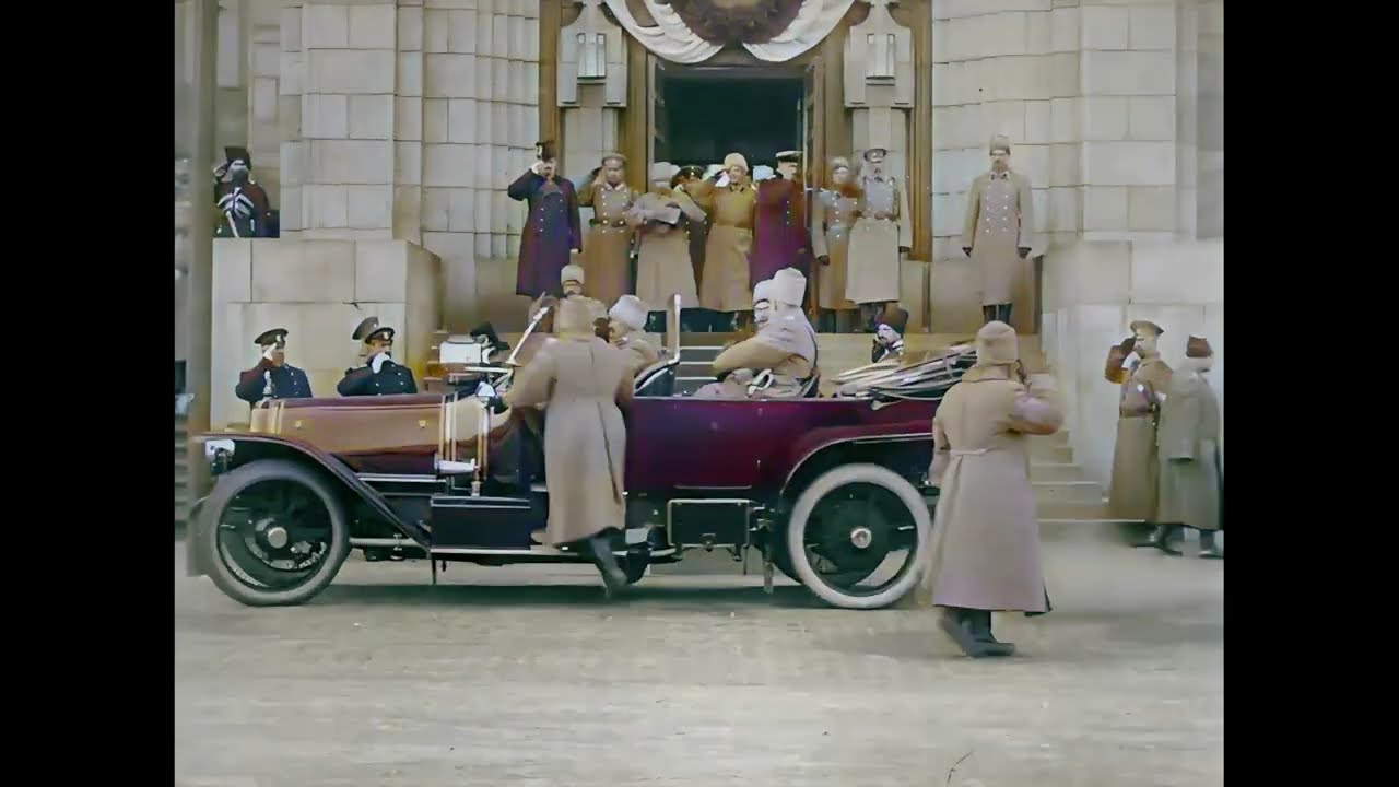 Tsar Nicholas II's visit to Finland in 1915 (colorized)