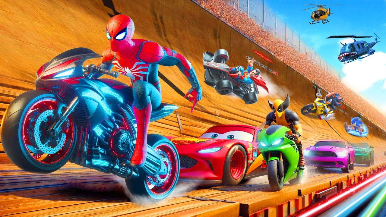GTA V SPIDER-MAN 2 🧣 , POPPY PLAYTIME 3, SHIN SONIC TAPES Join in Epic New Stunt Racing 🏃‍♂️🏎️🔥