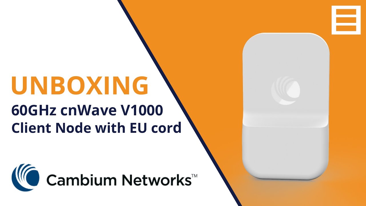 Unboxing Cambium Networks cnWave 60GHz V1000 Client Node with EU cord | OMG.de