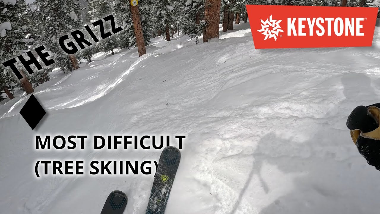 Skiing THE GRIZZ TREE RUN ◆ 4K | Keystone Resort