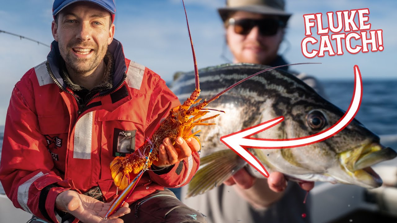 FISHING FLUKE! Jigging for Rock Lobster & Striped Trumpeter | #Tascast