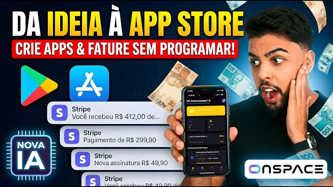 NOVA IA Cria Apps e Publica na Google Play Store (Faturei Sem Programar)
