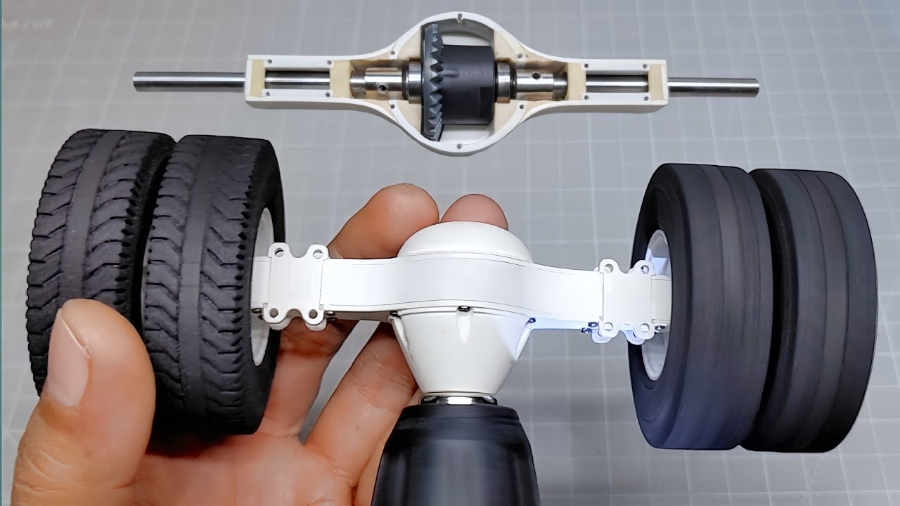 Making a Differential Rear Axle for an RC Truck