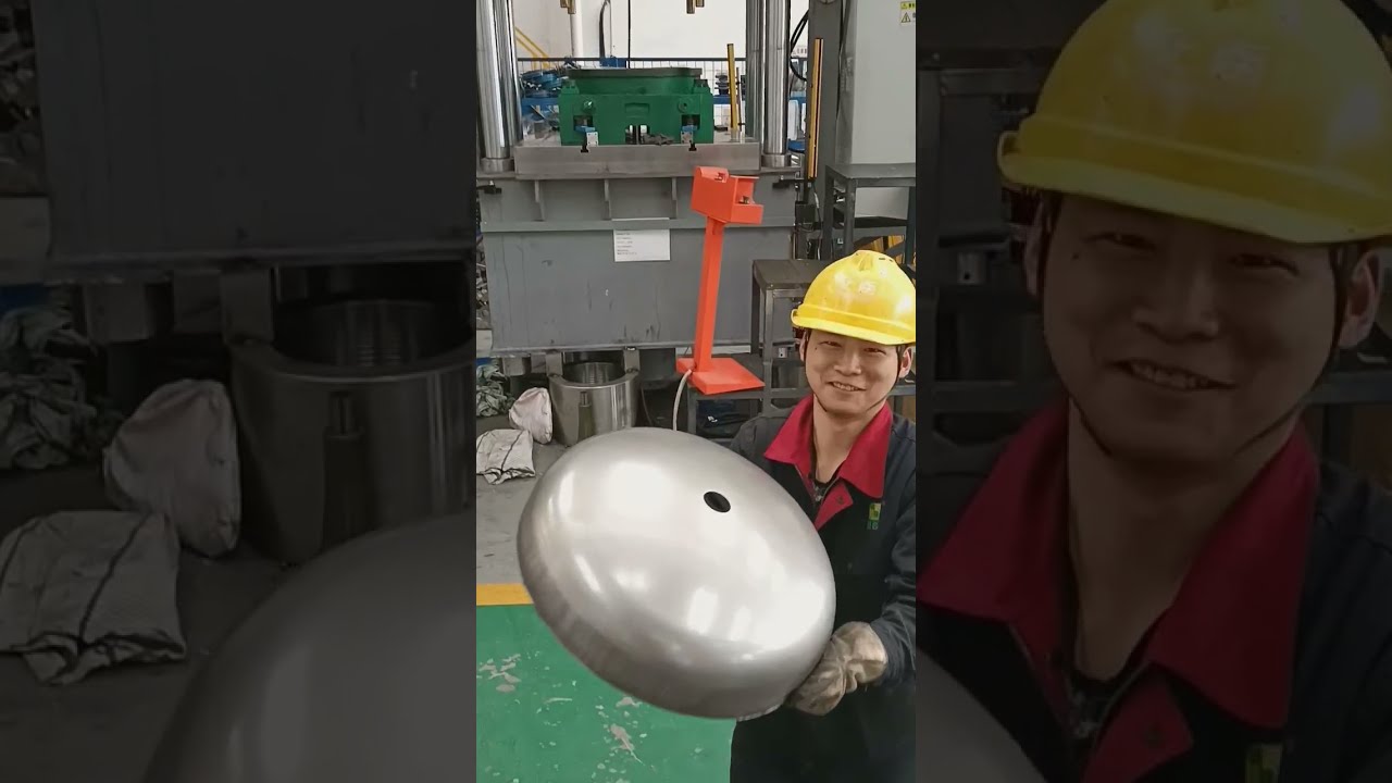 Dish end deep drawing press machine testing
