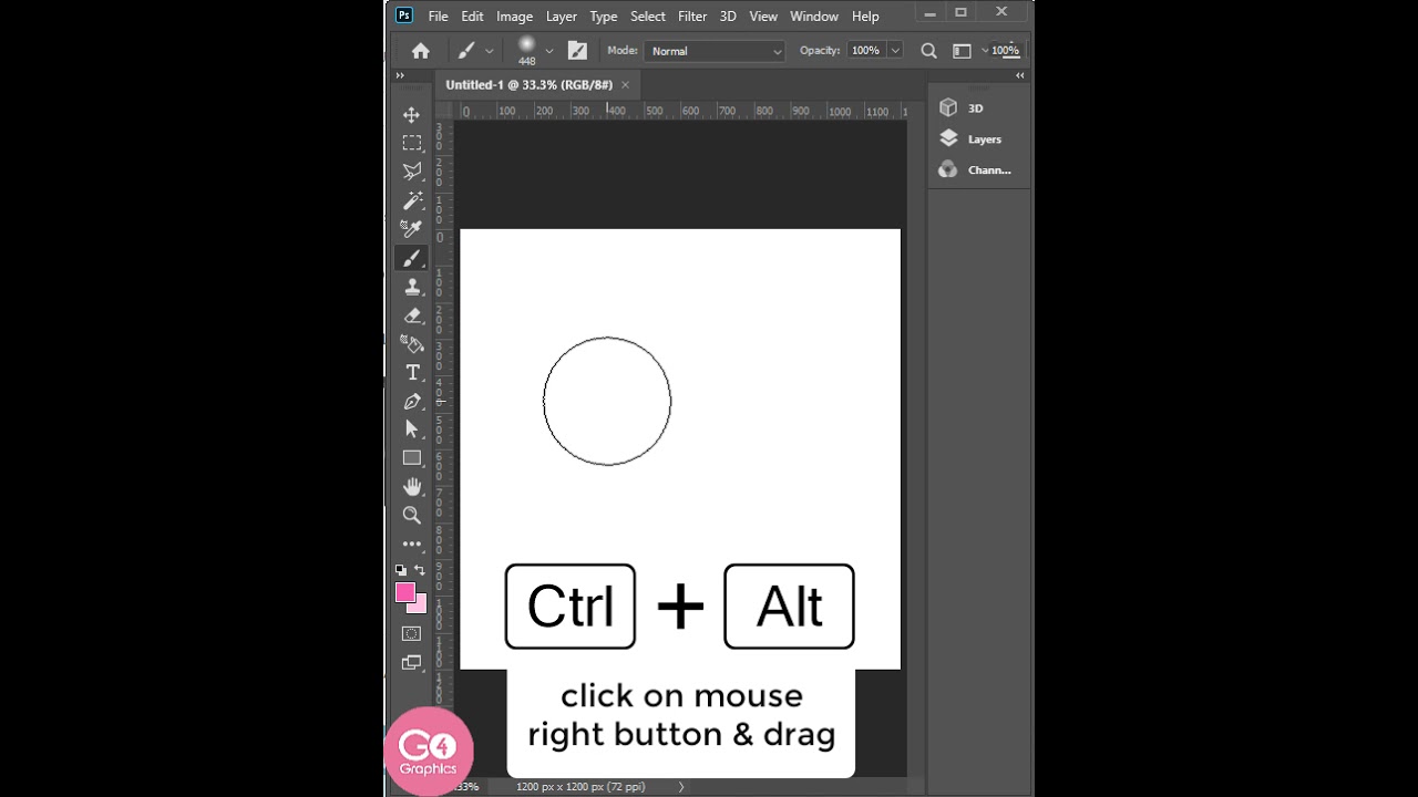Change Brush Color in Photoshop #Shorts #Photoshop #2021