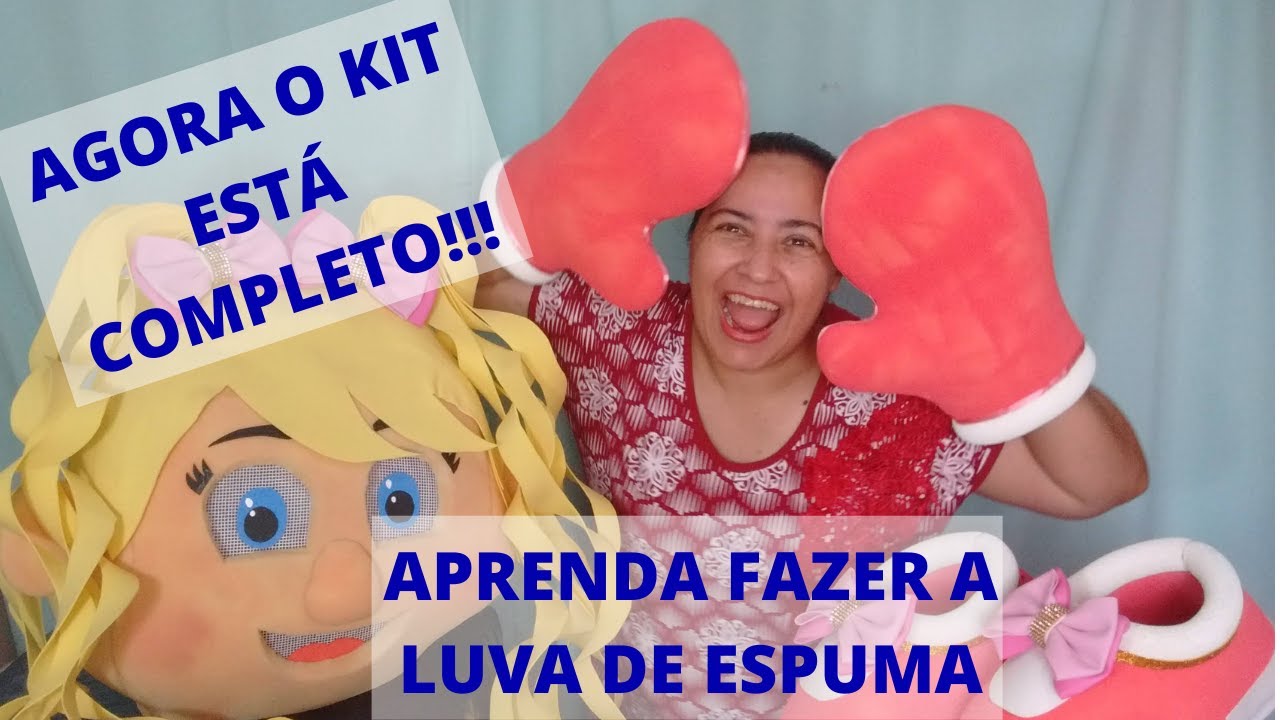 Como fazer Luva Gigante para Kit Cabeção de Espuma passo a passo