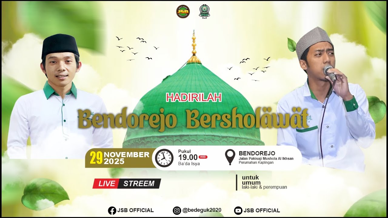 🔴[LIVE] BENDOREJO BESHOLAWAT JAMA'AH SHOLAWAT BADRISIYYAH | DIHADIRI GUS IBBI & GUS TATA