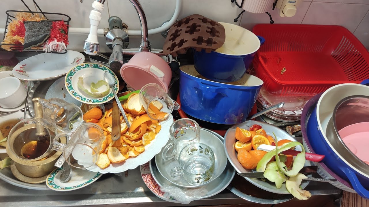 Dish Washing Calm ASMR | Real Kitchen Chaos