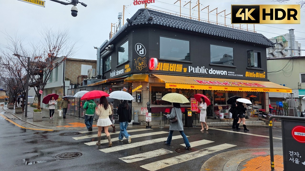 비 내리는 서울 종로와 을지로, 빗소리 들으며 걷기 | Rainy Walk in Jongno & Euljiro, Seoul 4K | Seoul Walking Tour