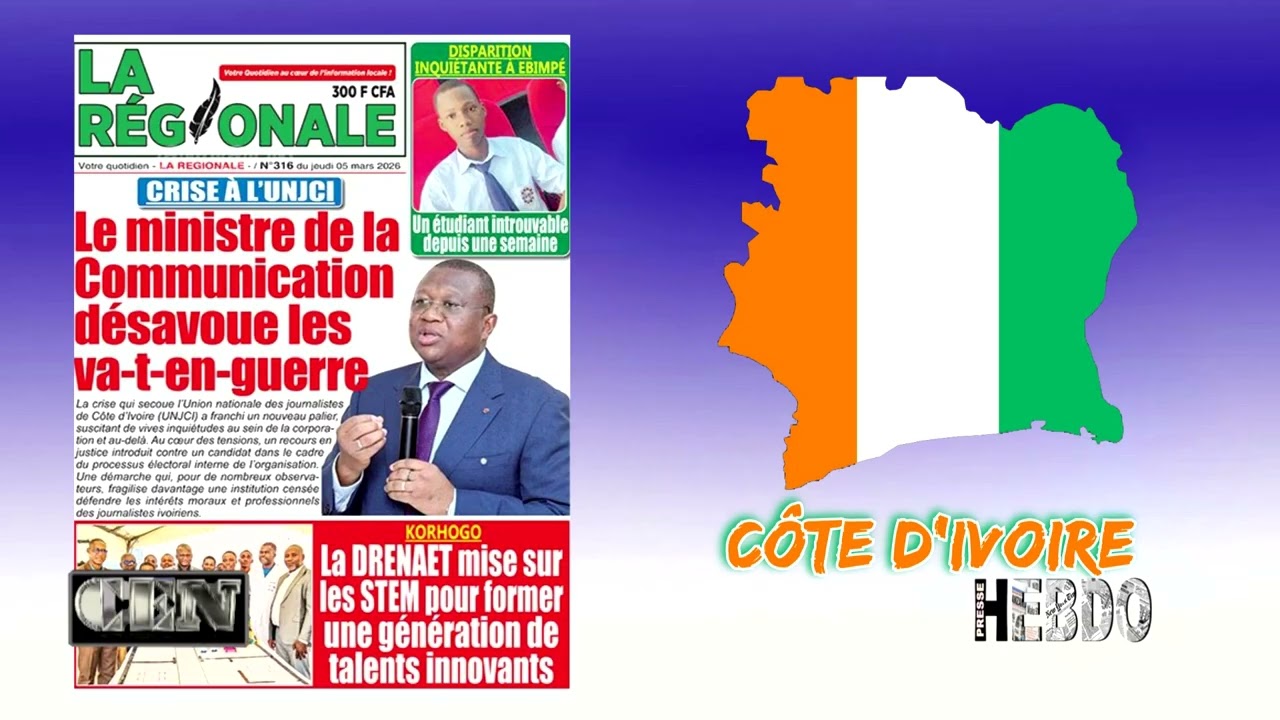 HEBDO PRESSE DU 5 mars 2026 Côte d’Ivoire 