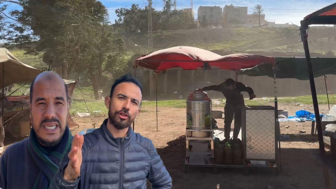 🔴رياح عاصفية قوية تطير أخيمات تجار سوق أزغنغان و تجار في ورطة