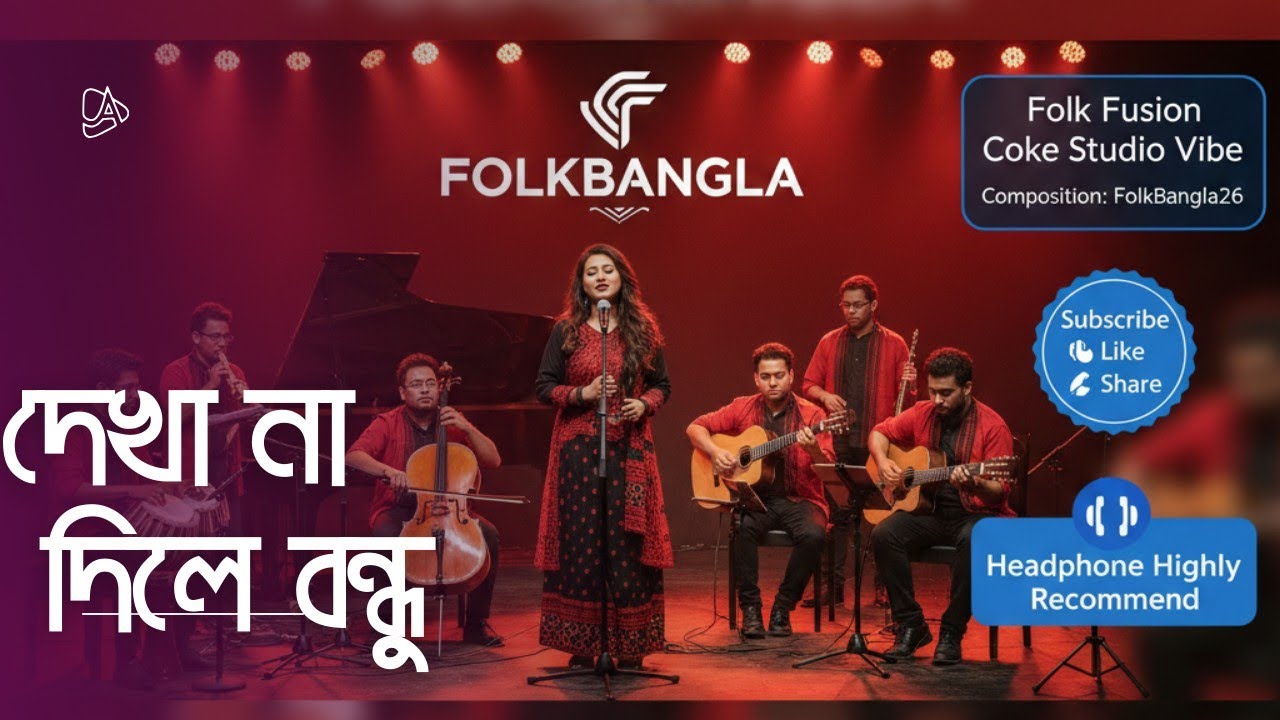 দেখা না দিলে বন্ধু কথা কইয়ো না | Bengali Folk Fusion Song 2026 | Coke Studio Style | FolkBangla26