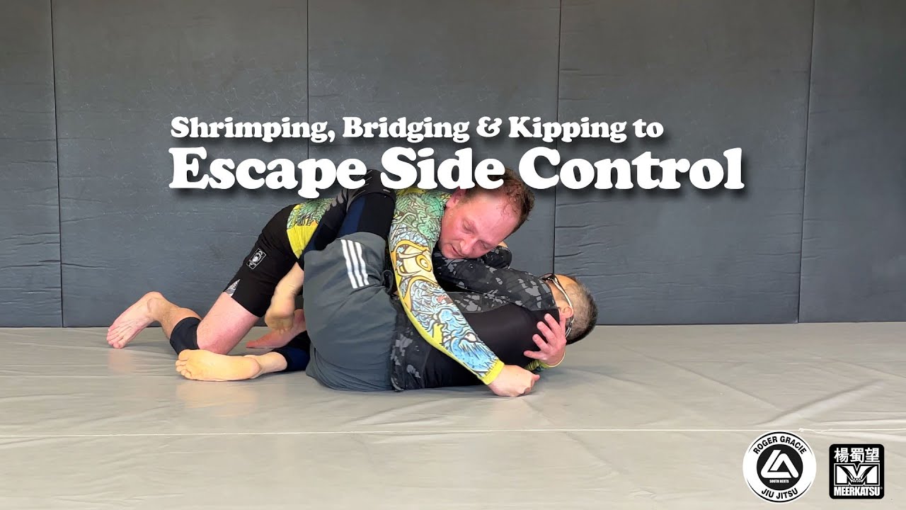 Escape Side Control - using shrimping, bridging and kipping