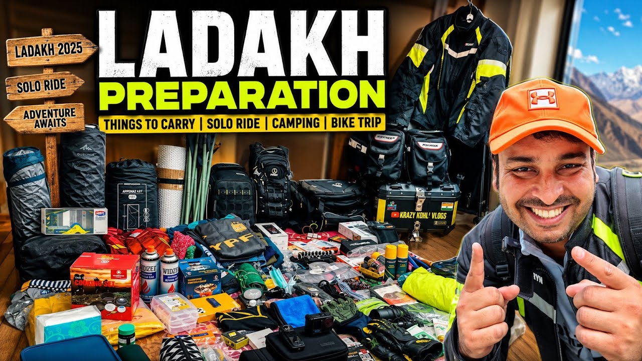 Ladakh Preparation | Ladakh 2025 | Things to carry for Ladakh | Solo Ride | Camping | Bike Trip
