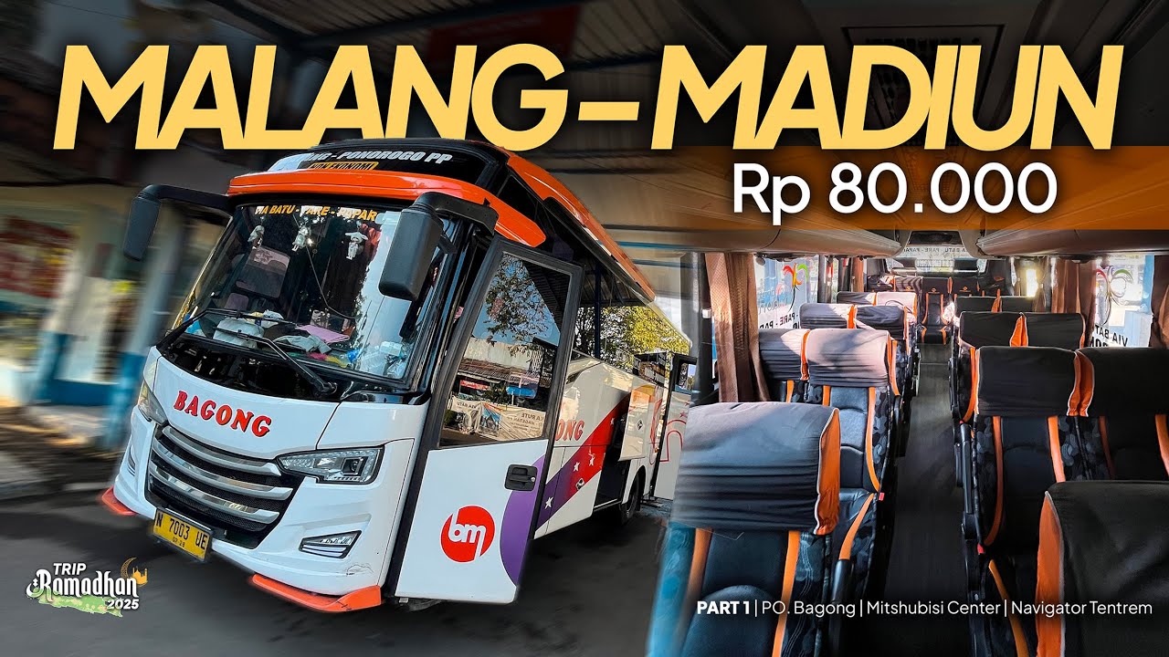 HARUS COBA! BUS MURAH MALANG KE MADIUN + PEMANDANGAN INDAH 🤩 | Trip Report Bus Bagong #1