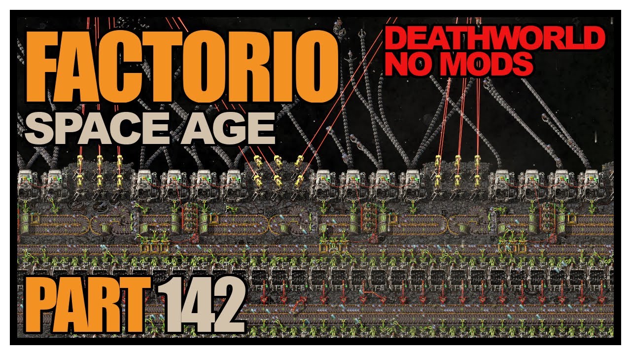 Factorio Space Age - Episode 142 - Legendary Asteroid Optimization! (Deathworld, no mods)