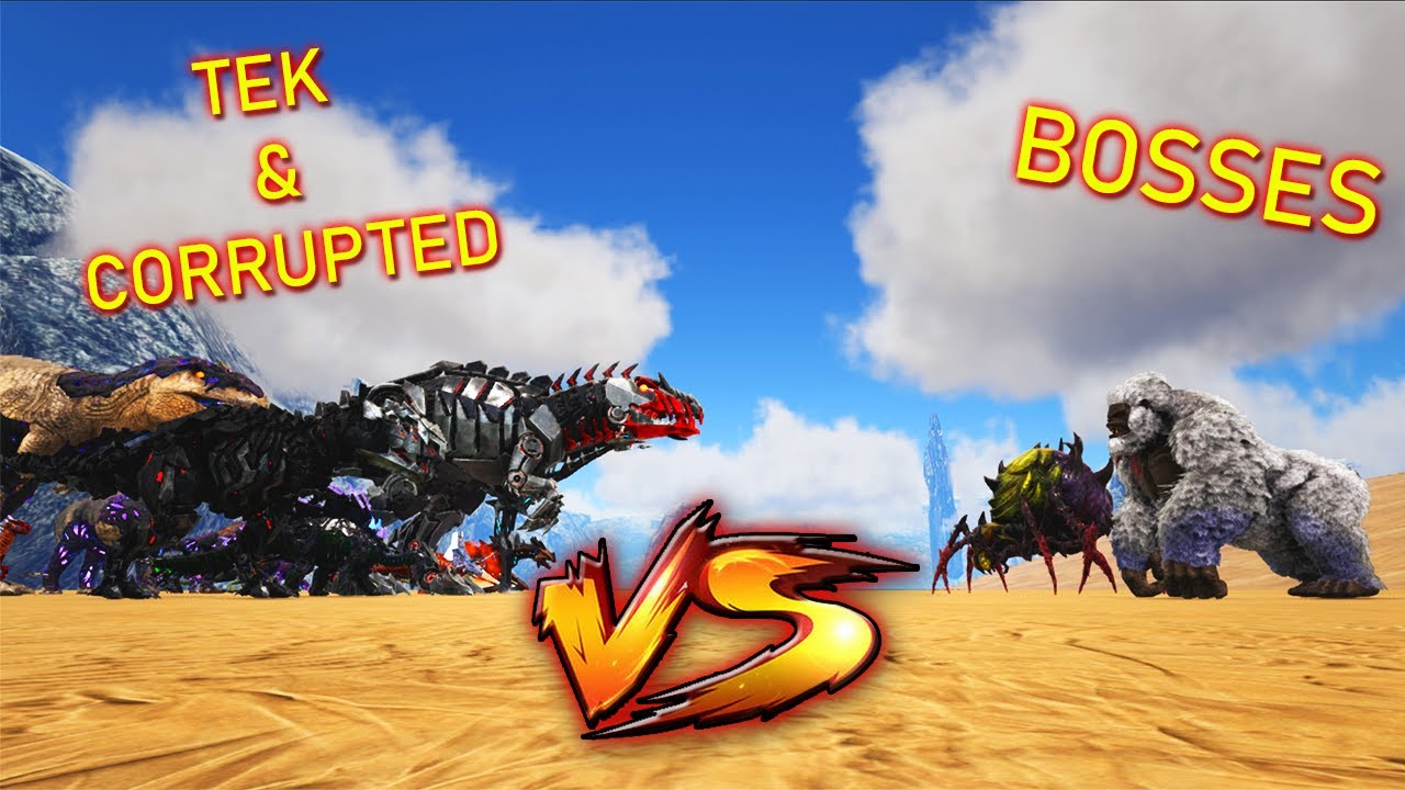 ALL Corrupted And Tek Dinosaurs VS Megapithecus And Broodmother Boss | Ark Battles | Thyrulous
