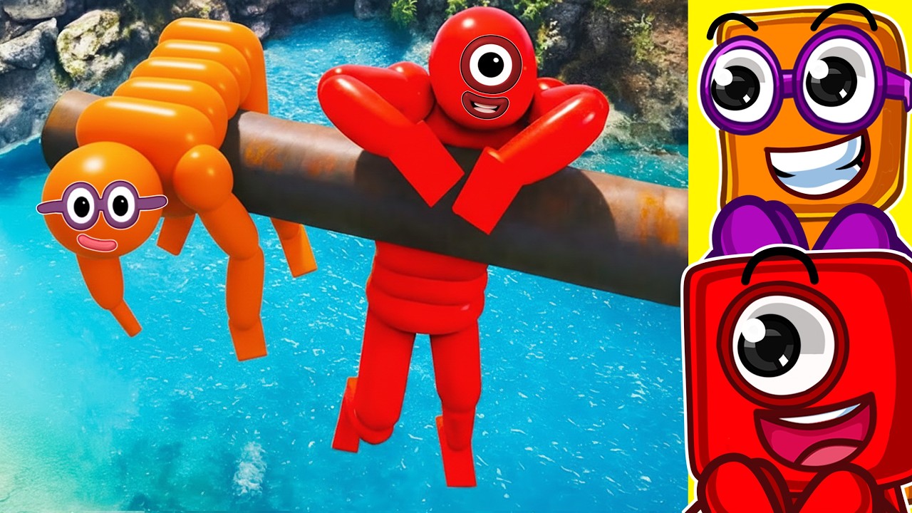HILARIOUS NUMBERBLOCKS RAGDOLLS in GTA 5!