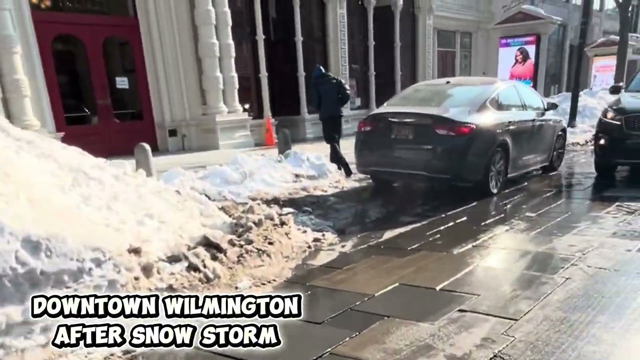 SNOW ❄️ STORM ⛈️ IN USA2026 | DOWNTOWN WILMINGTON SITUATION | PASHTO VLOG #snowstorm #snowfall 