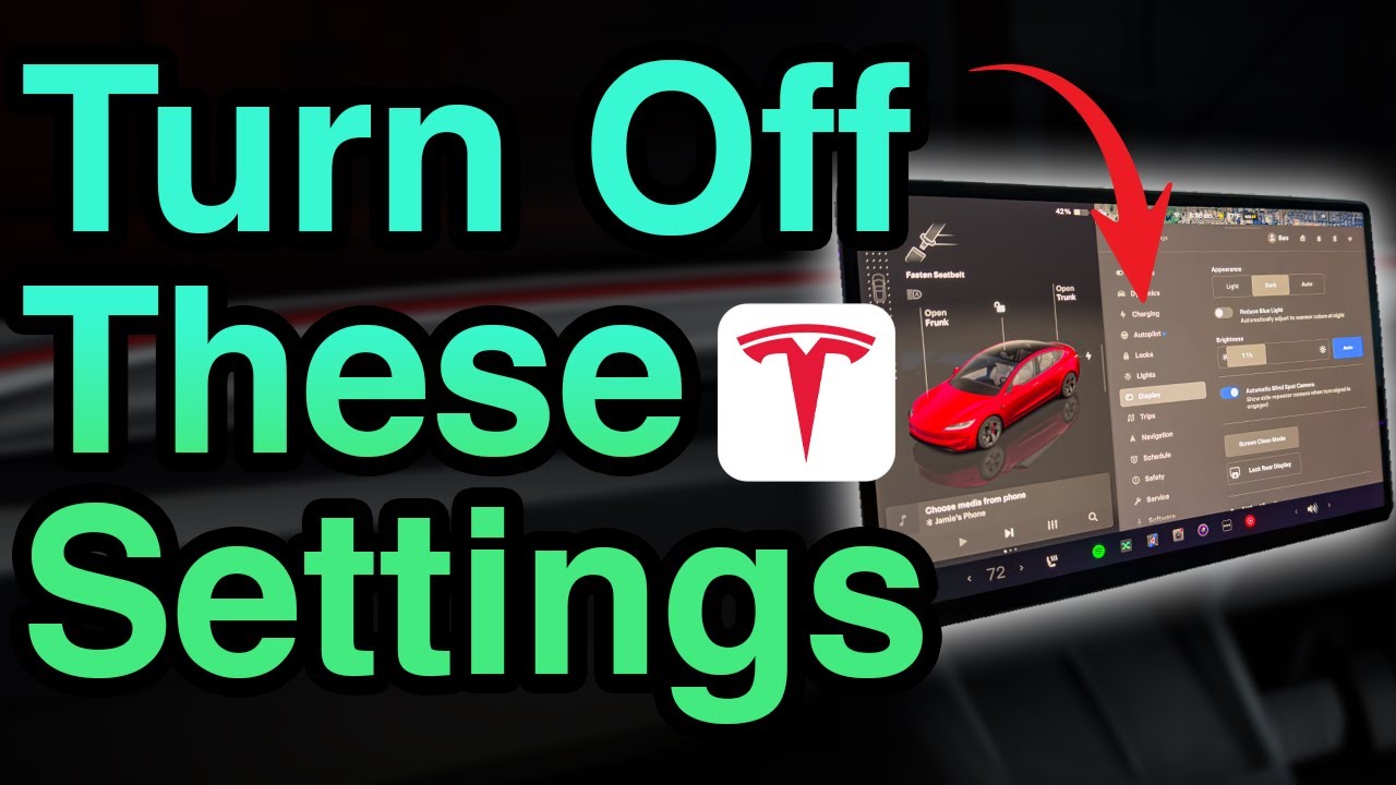 Tesla Settings to TURN OFF Before You Drive