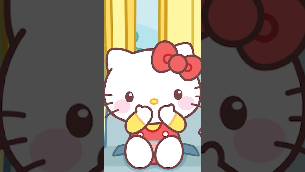 All Aboard The #hellokitty BUS! 🚌 CoComelon Collaboration & #kids Nursery Rhymes #shorts
