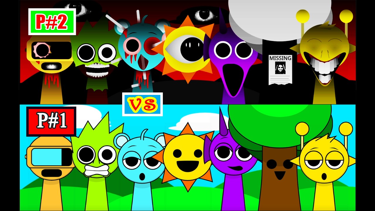 Sprunki Phase P#1 Vs P#2/Horror  | Simon, Clukr, Fun bot #incredibox #sprunki #sprunkiincredibox