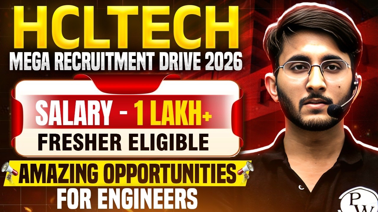 HCLTech Mega Recruitment 2026 🔥 | Freshers Eligible | Massive Hiring for Engineers