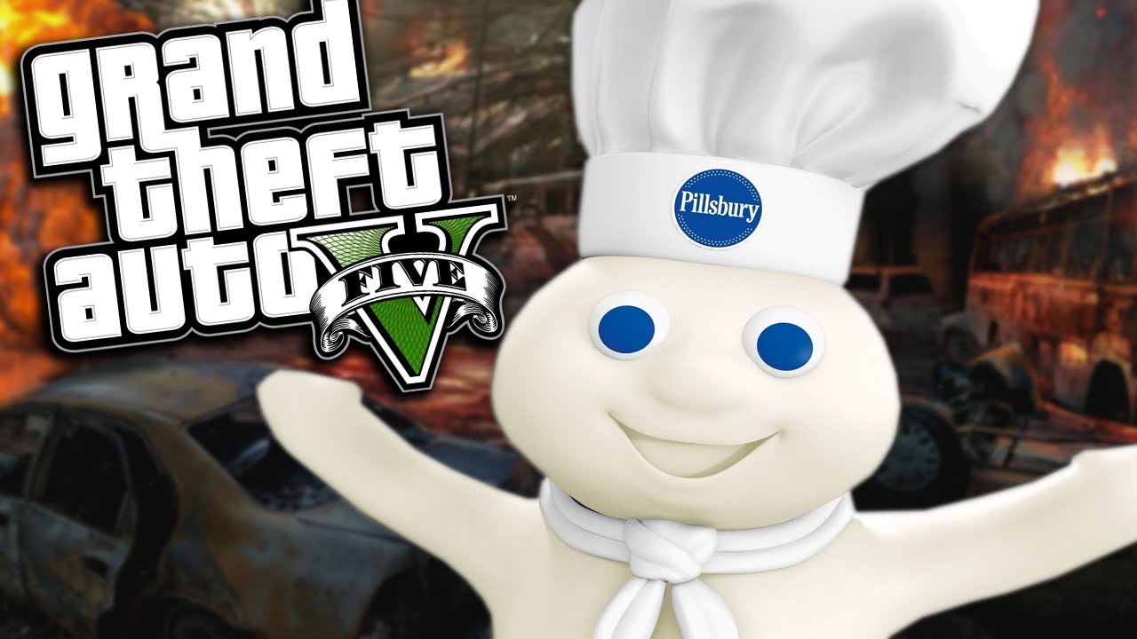 GTA 5 Mods - PILLSBURY DOUGHBOY MOD (GTA 5 PC Mods Gameplay)