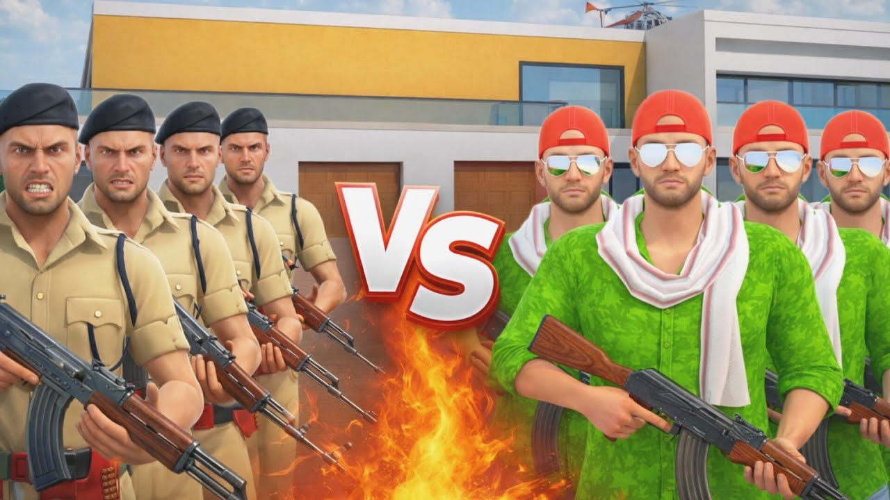 Franklin V/s Police fight 😡😠 Indian Theft Auto Simulator 🔥💥 