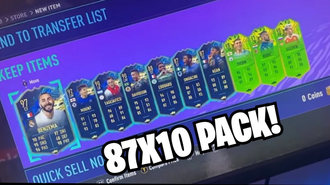 THE BEST 87x10 PACK!! #FIFA21