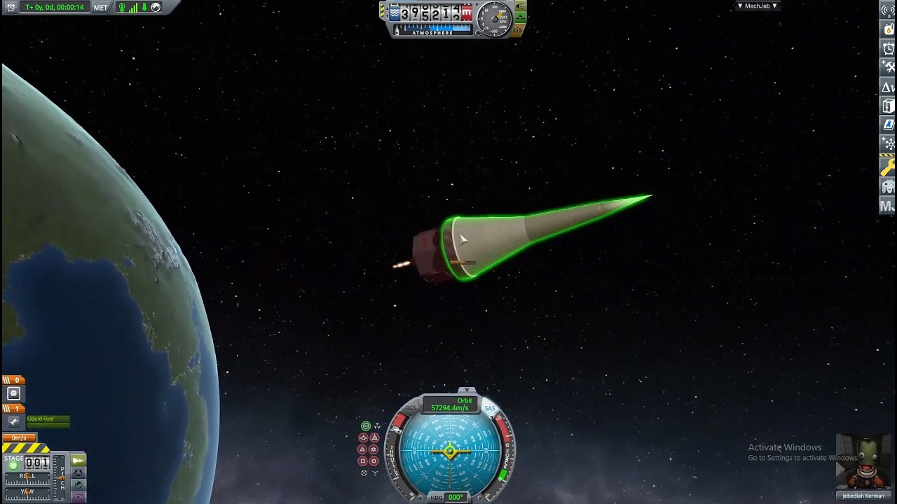setting the spark rocket engine thrust value to 4000kn