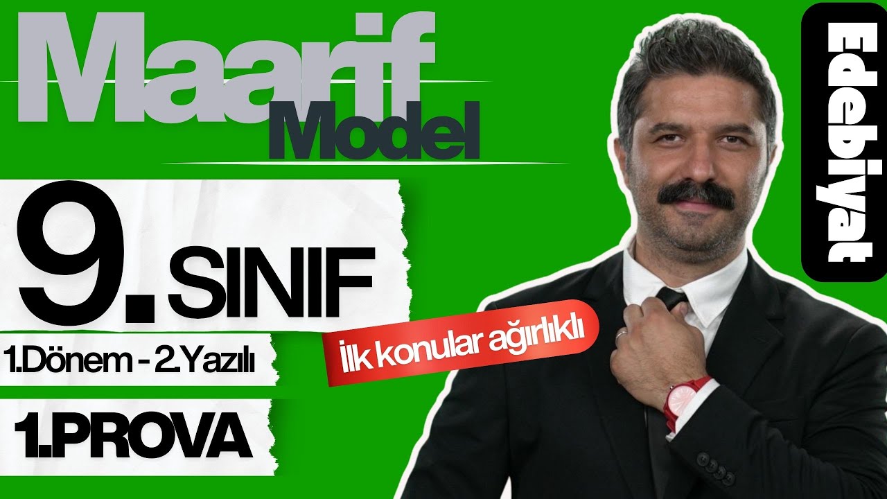 9.SINIF | 1.Dönem 2.Yazılı | 1.Prova | İlk konular ağırlıklı |Türk Dili ve Ed. Dersi | RÜŞTÜ HOCA