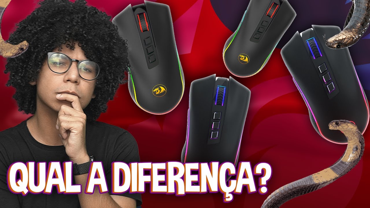 NINHO DAS COBRAS🐍🖱️ REDRAGON COBRA V1 vs COBRA V2?! KING COBRA vs KING COBRA V2?! QUAL A DIFERENÇA?🤔