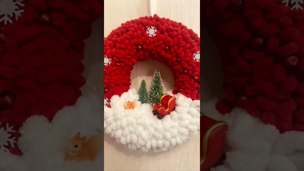 🎄👉🎄Sidu`s Welt zeigt;  Weihnachtliche Haust&uuml;re Deko basteln mit Wolle🎄👉🎄