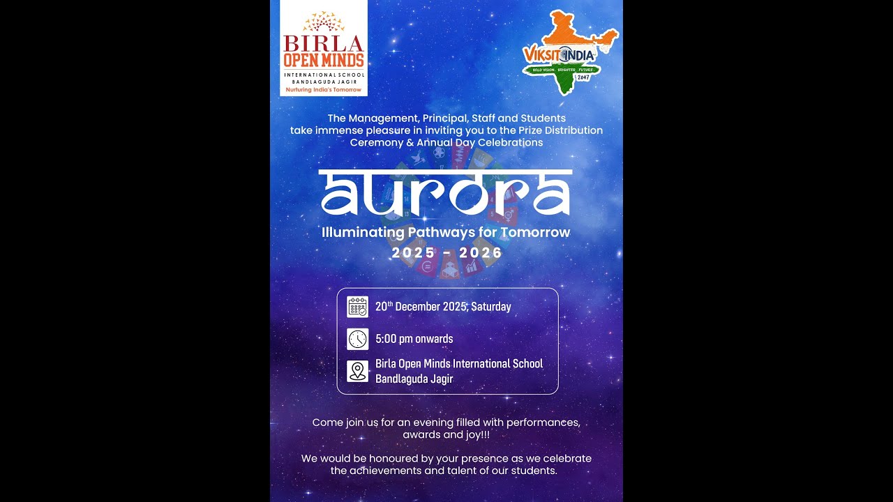 BIRLA OPEN MINDS ANNUAL DAY 2025 -- DAY 2 --- LIVE ---   (BANDLAGUDA JAGIR)