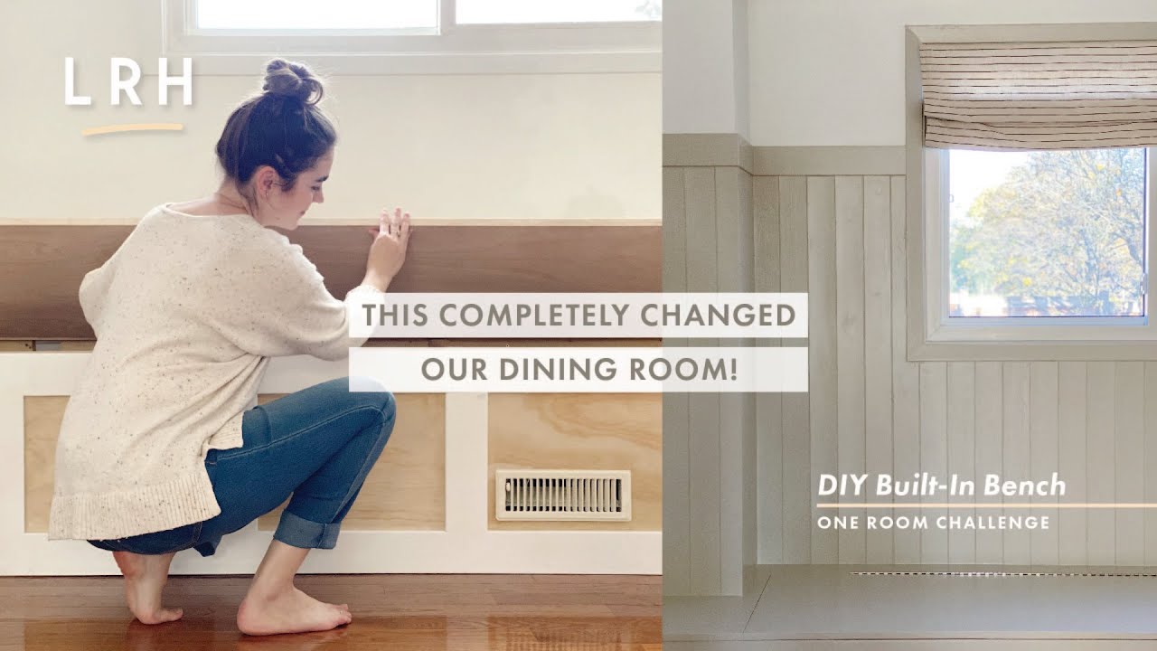 DIY Custom Built-In Storage Bench + Wall Feature For Our Dining Room! | The One Room Challenge