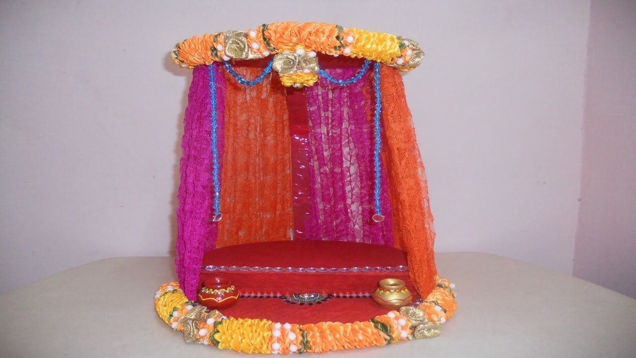 How to make Ganpati decoration idea at home / step by step guide