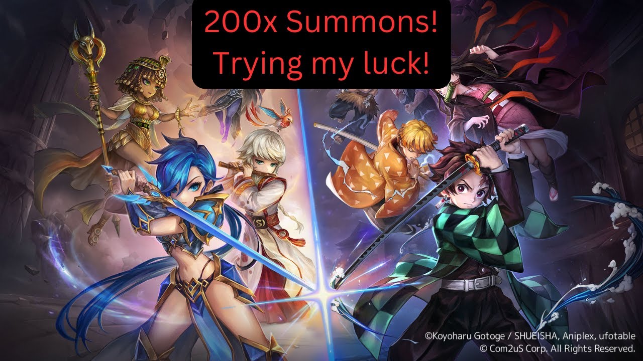 Summoners War - 200 Summons in Demon Slayer x Summoners War Collab Event! Epic Nat 5 Pulls!
