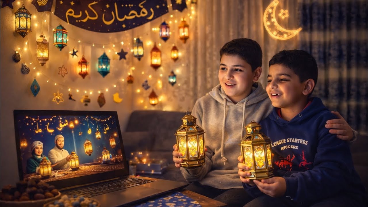 لحظة انتظار مليانة حماس… أنا وأخوي نعيش أجواء رمضان بقلب واحد ونستقبل الشهر بطاقة وفرحة ما بتنحكى 🌙🔥